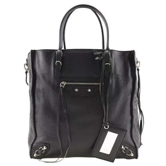 BALENCIAGA Paper bag Tote Bag 255412 black Calfskin Women - Picture 1 of 12